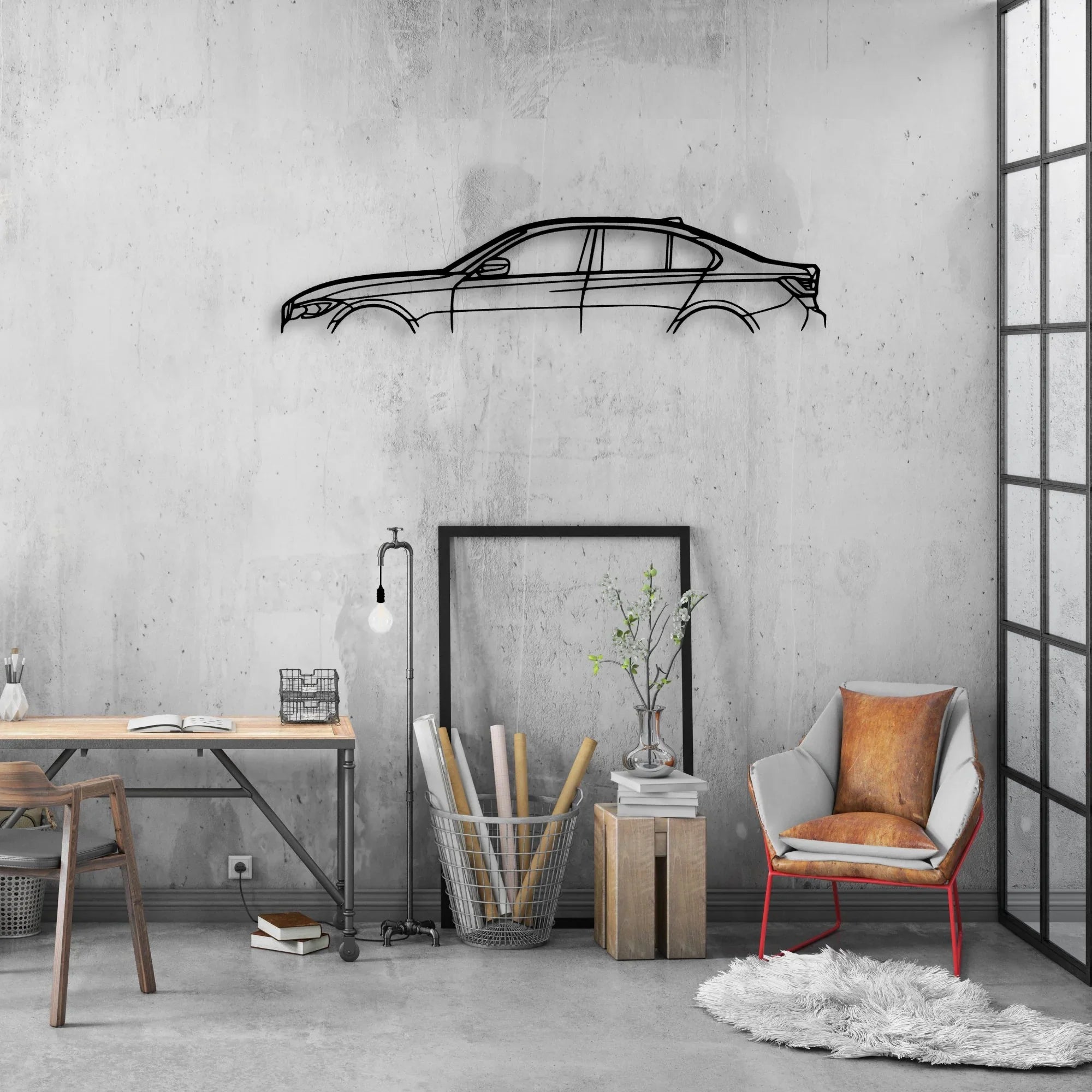 G20 M340 Classic Silhouette Metal Wall Art - Automotive Garage Decor