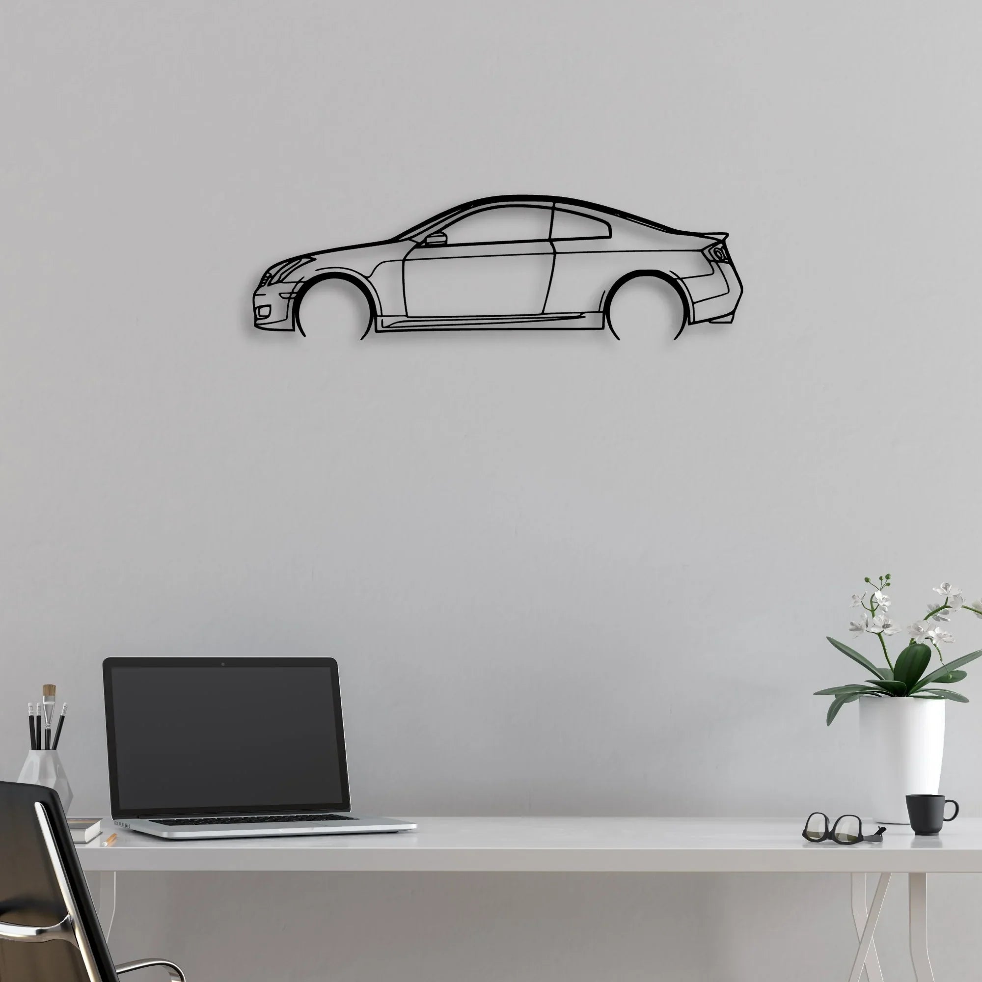 G35 2006 Classic Silhouette Metal Wall Art - Automotive Garage Decor