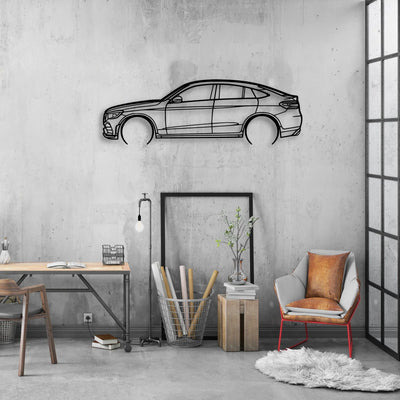 GLC Coupe Classic Silhouette Metal Wall Art - Automotive Garage Decor