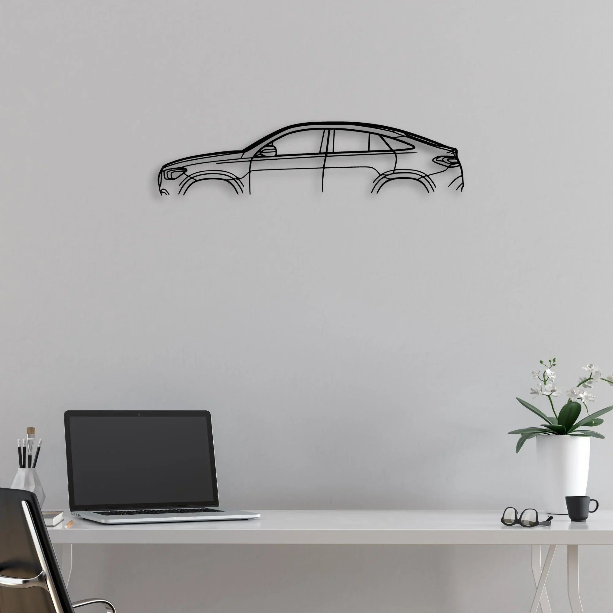 GLE 63S 2021 Classic Silhouette Metal Wall Art - Automotive Garage Decor