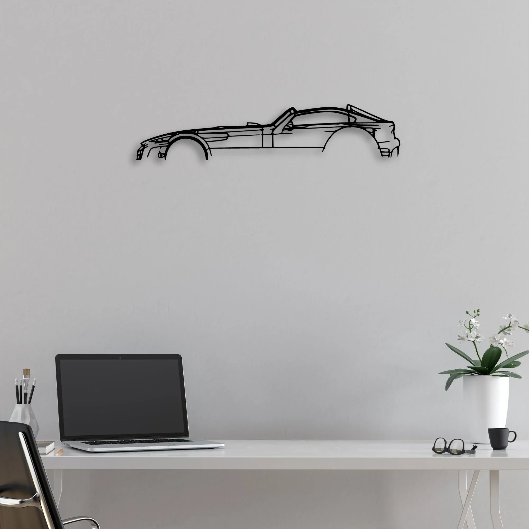 GTO D8 Classic Silhouette Metal Wall Art - Automotive Garage Decor