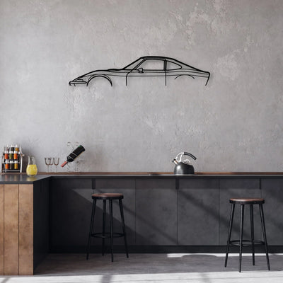 GT 1970 2 Classic Silhouette Metal Wall Art - Automotive Garage Decor