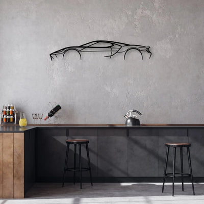 GT Mk2 2 Classic Silhouette Metal Wall Art - Automotive Garage Decor