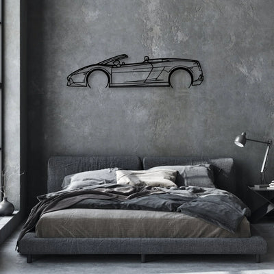 Gallardo Spyder 2012 Classic Silhouette Metal Wall Art - Automotive Garage Decor