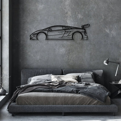 Gallardo Super Trofeo 2 Classic Silhouette Metal Wall Art - Automotive Garage Decor