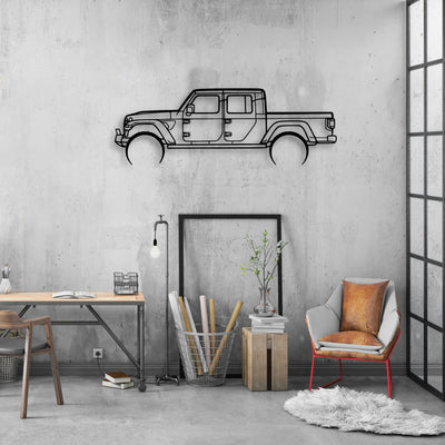Gladiator 2 Classic Silhouette Metal Wall Art - Automotive Garage Decor