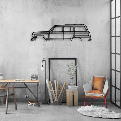 Grand Wagoneer Classic Silhouette Metal Wall Art - Automotive Garage Decor