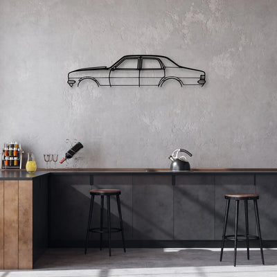 HT 1970 Classic Silhouette Metal Wall Art - Automotive Garage Decor