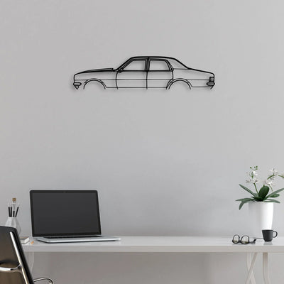 HT 1970 Classic Silhouette Metal Wall Art - Automotive Garage Decor