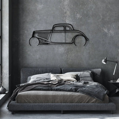 Highboy 1934 Classic Silhouette Metal Wall Art - Automotive Garage Decor