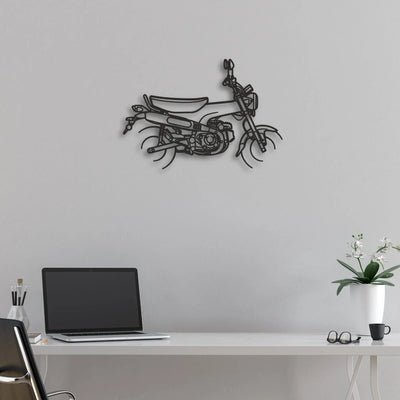 Honda Dax 125 Classic Motorcycle Silhouette Metal Wall Art - Moto Garage Decor