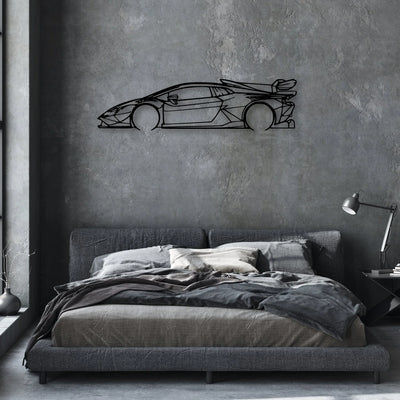 Huracan Super Trofeo Evo2 Classic Silhouette Metal Wall Art - Automotive Garage Decor