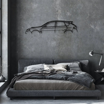 Impreza WRX STI GR Classic Silhouette Metal Wall Art - Automotive Garage Decor