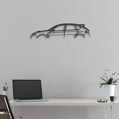 Impreza WRX STI GR Classic Silhouette Metal Wall Art - Automotive Garage Decor