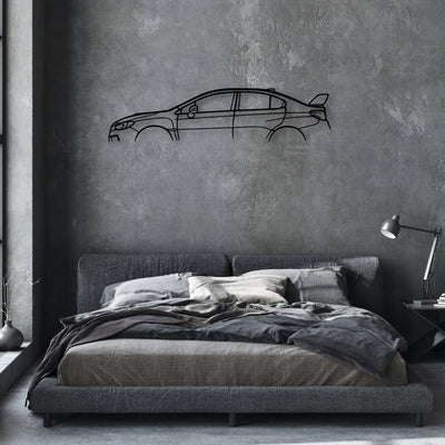Impreza WRX STI VA Classic Silhouette Metal Wall Art - Automotive Garage Decor