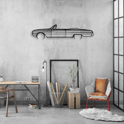 Invicta 1962 Classic Silhouette Metal Wall Art - Automotive Garage Decor