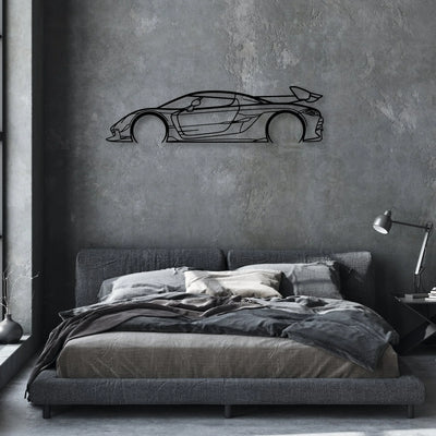 Jesko 2021 Classic Silhouette Metal Wall Art - Automotive Garage Decor