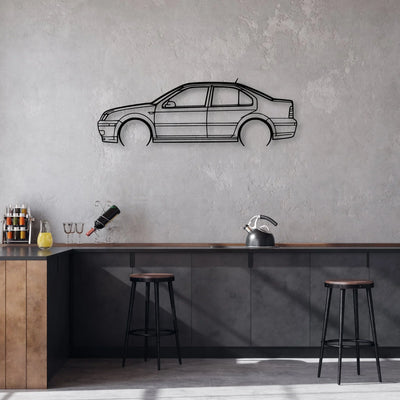 Jetta GLI 2004 Classic Silhouette Metal Wall Art - Automotive Garage Decor