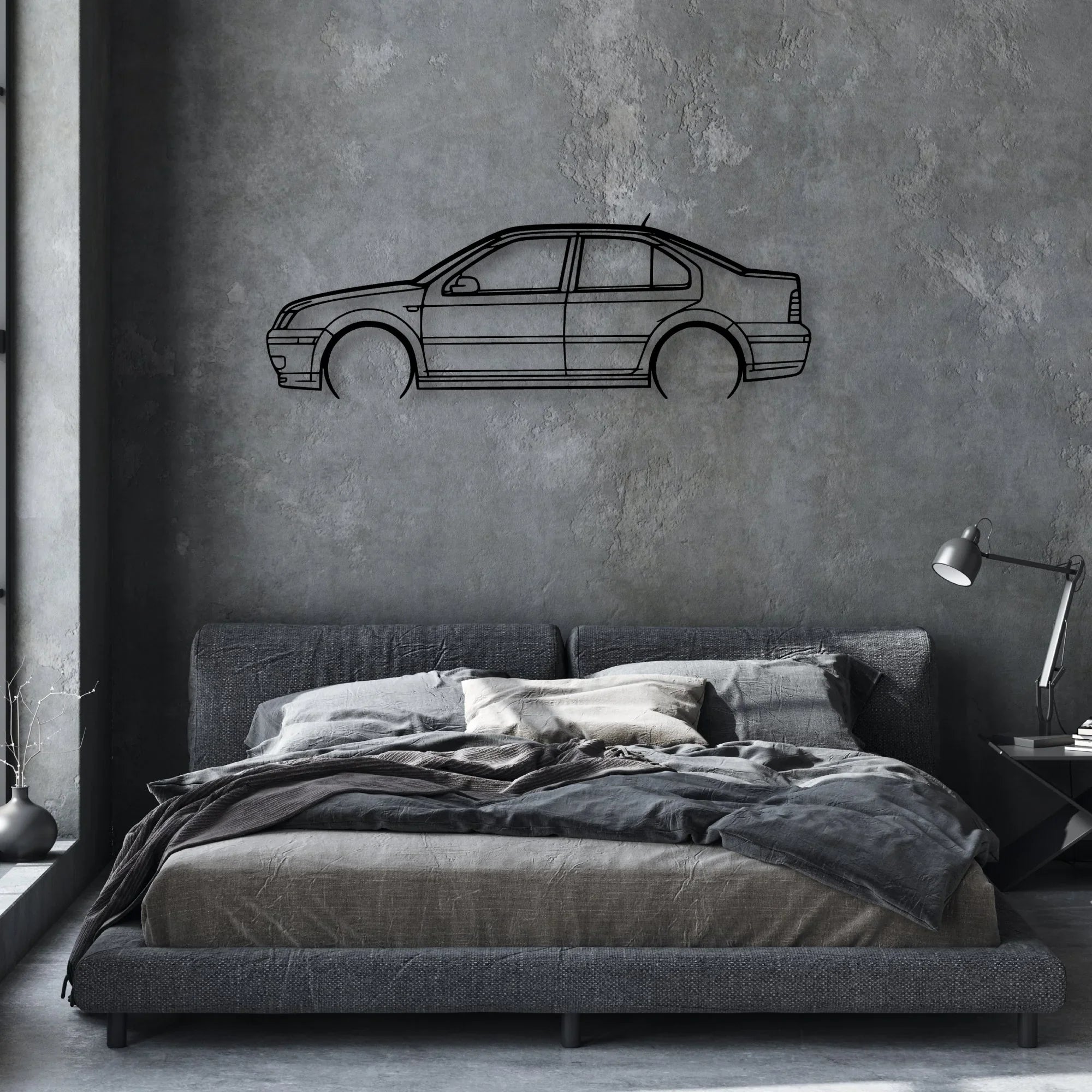 Jetta GLI 2004 Classic Silhouette Metal Wall Art - Automotive Garage Decor