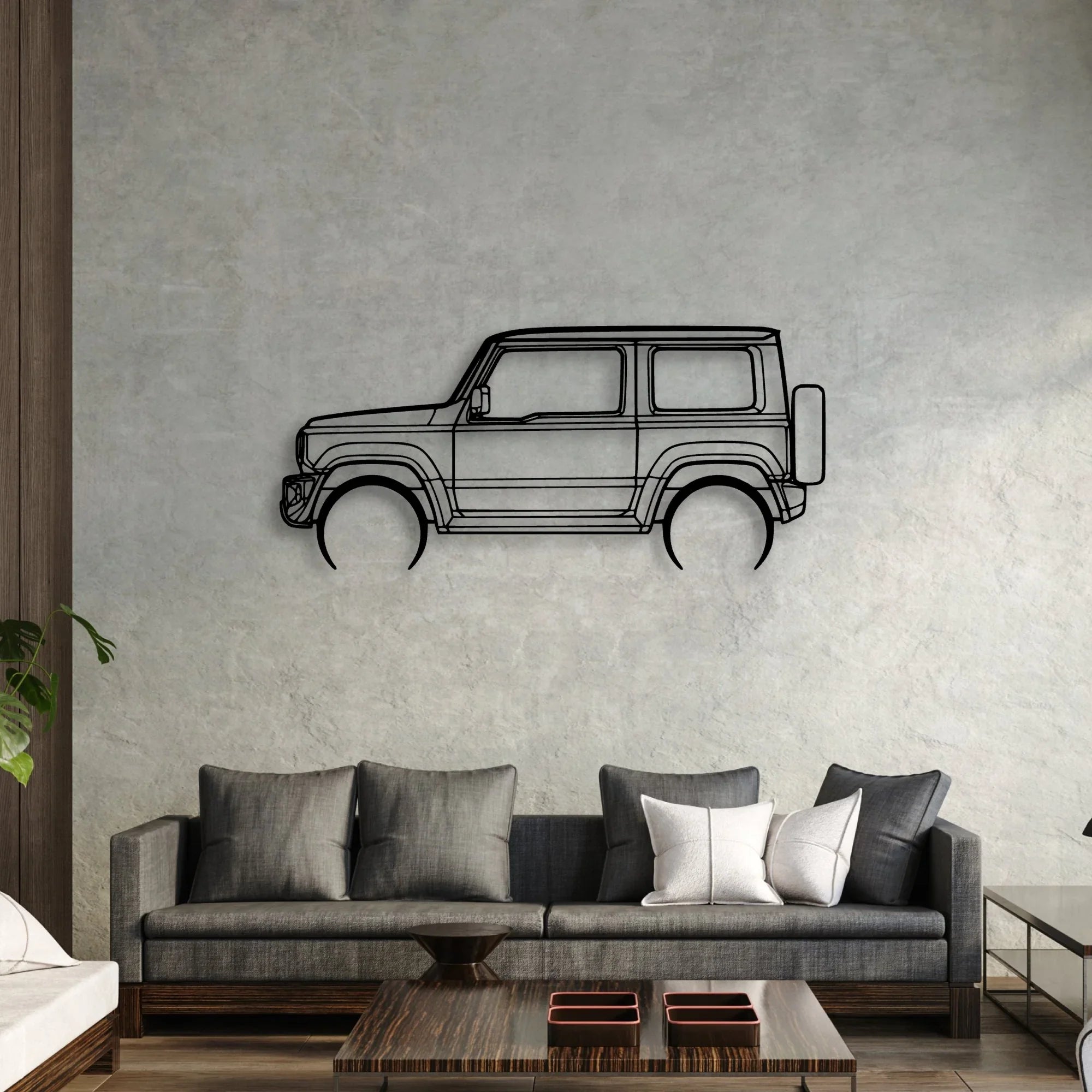 Jimny 2020 Classic Silhouette Metal Wall Art - Automotive Garage Decor