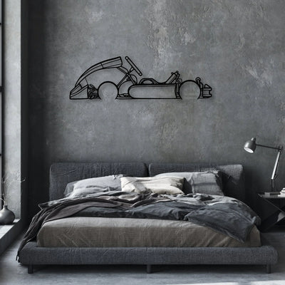 Junior Kart Classic Silhouette Metal Wall Art - Automotive Garage Decor