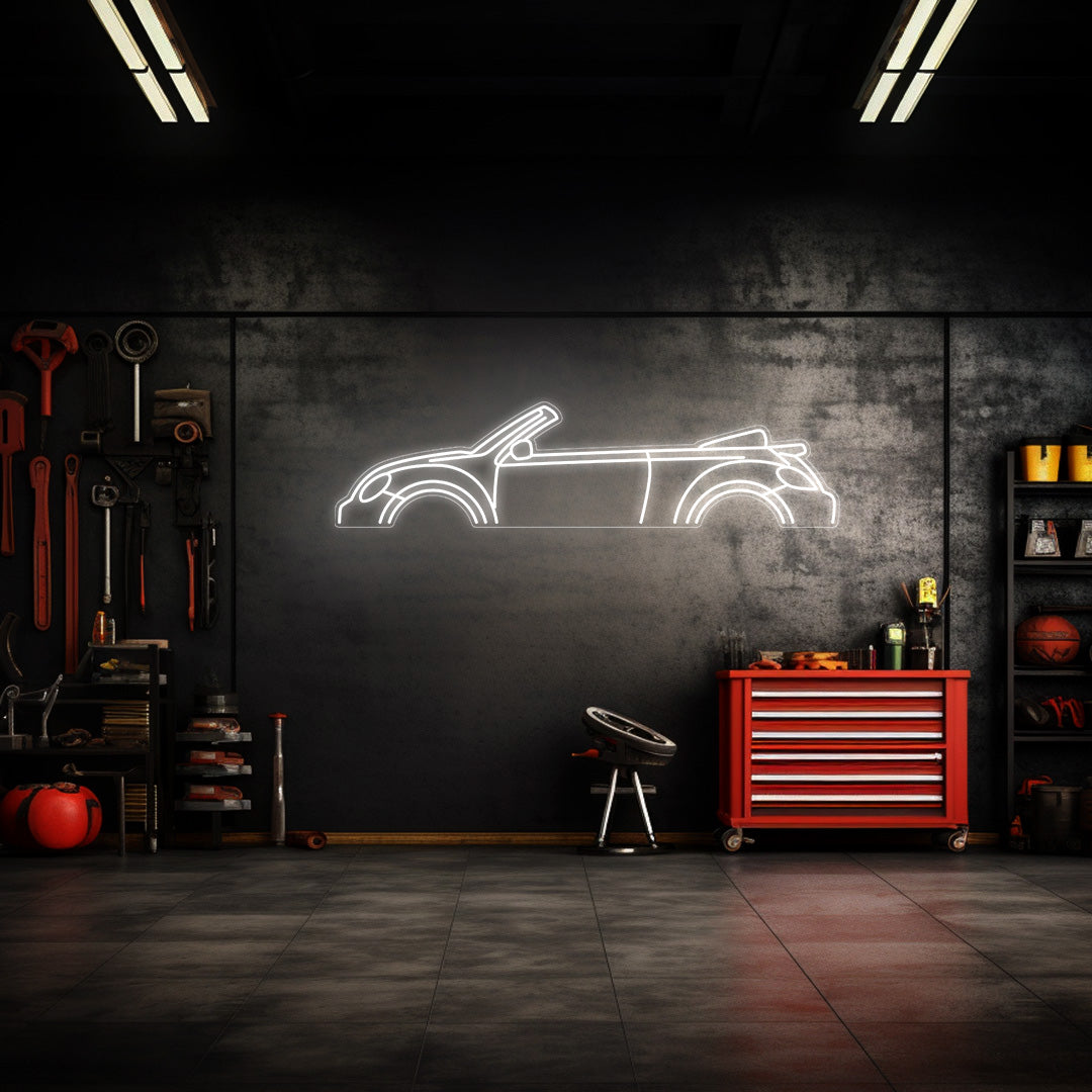 Beetle Cabrio 2017 Neon Silhouette