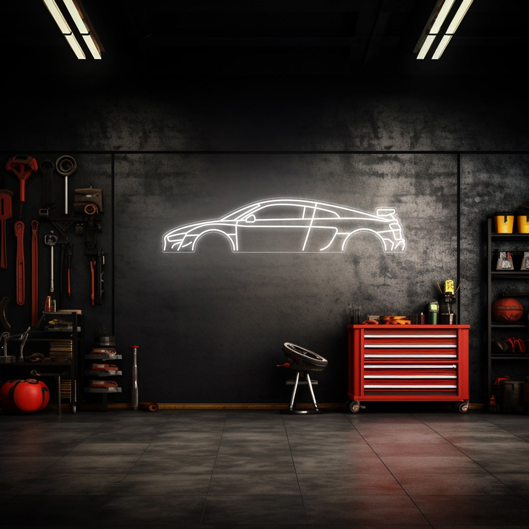 R8 V10 2023 Neon Silhouette