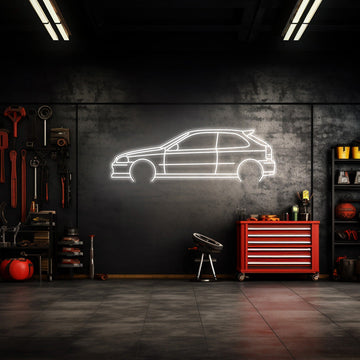 Civic 1998 Hatch Neon Silhouette