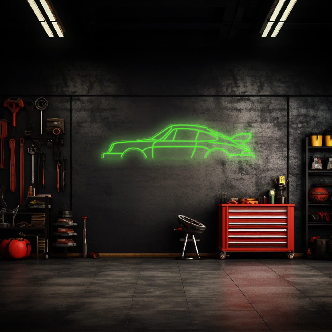 911 1980 Race Neon Silhouette