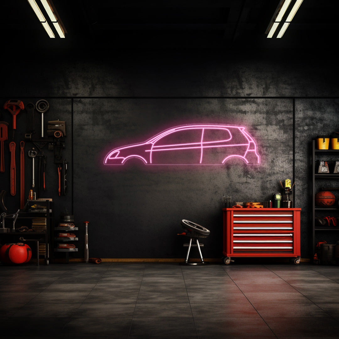 Golf R32 2008 Neon Silhouette