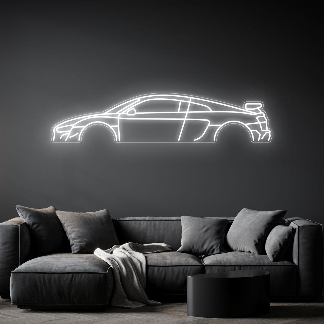 R8 V10 2023 Neon Silhouette