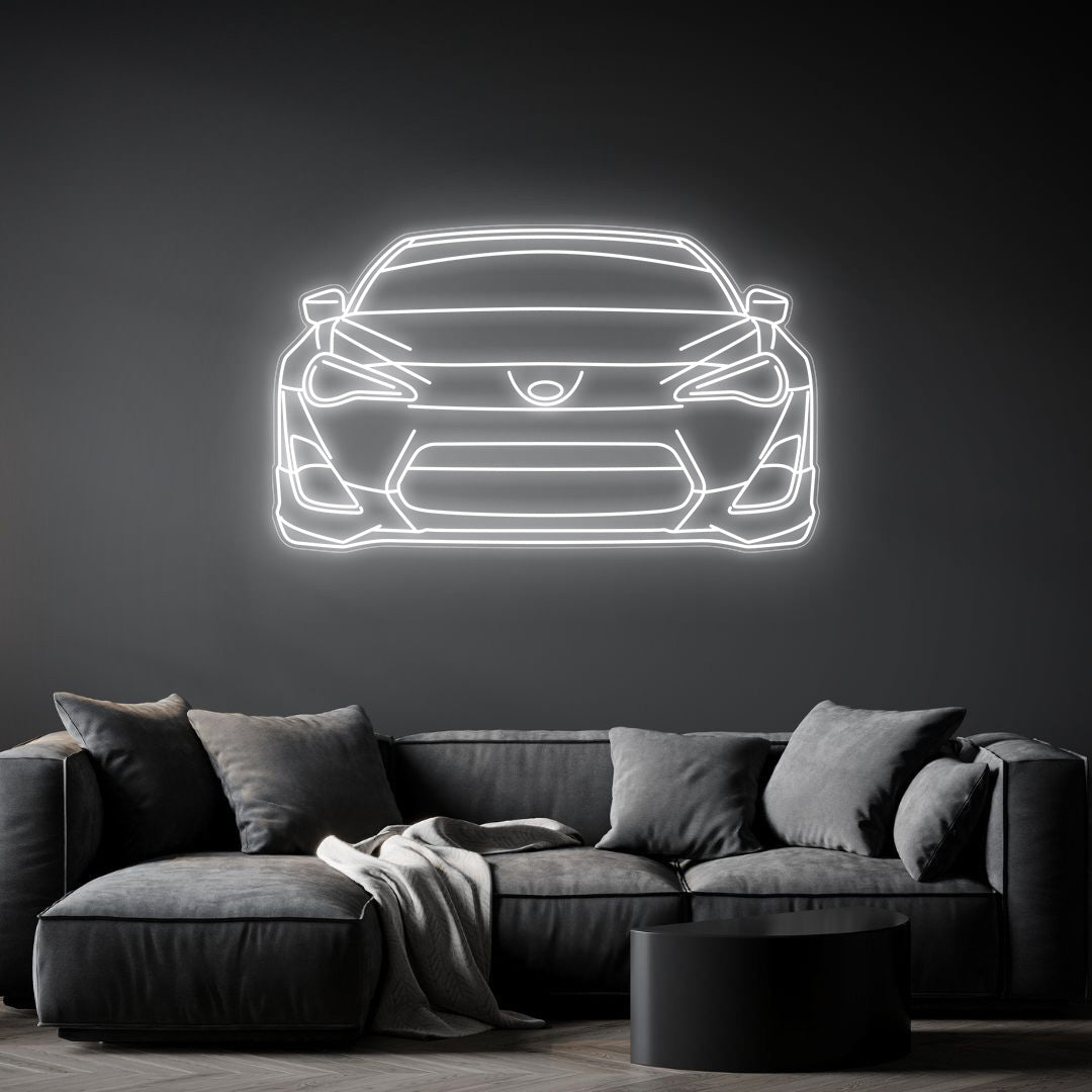 GT86 Front Neon Silhouette