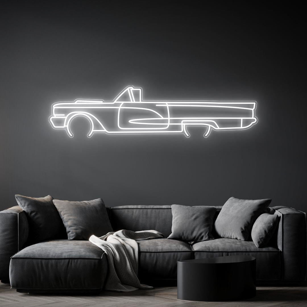 Thunderbird 1959 Neon Silhouette