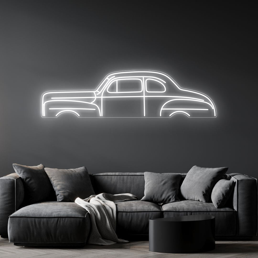 Coupe 1947 Neon Silhouette