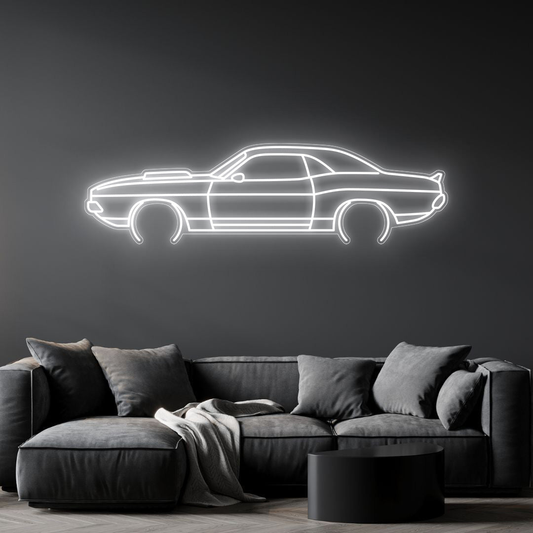 Challenger 1970 TA Neon Silhouette