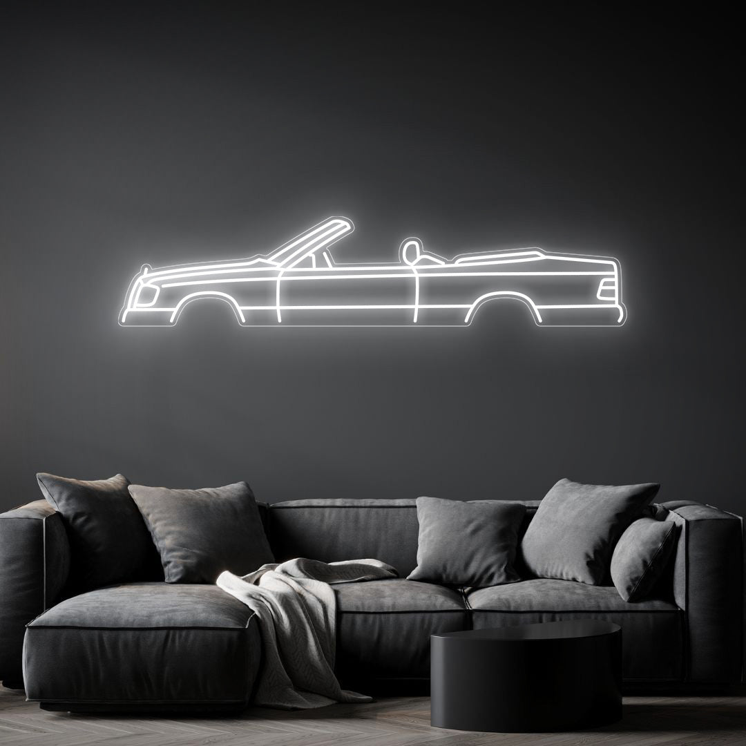 W124 Cabrio Neon Silhouette