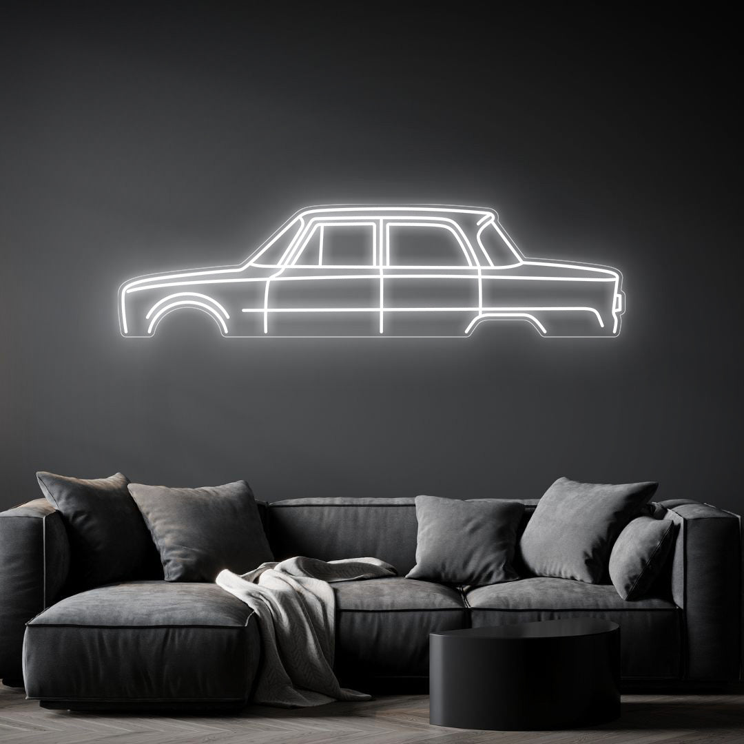 Giulia Saloon 1970 Neon Silhouette