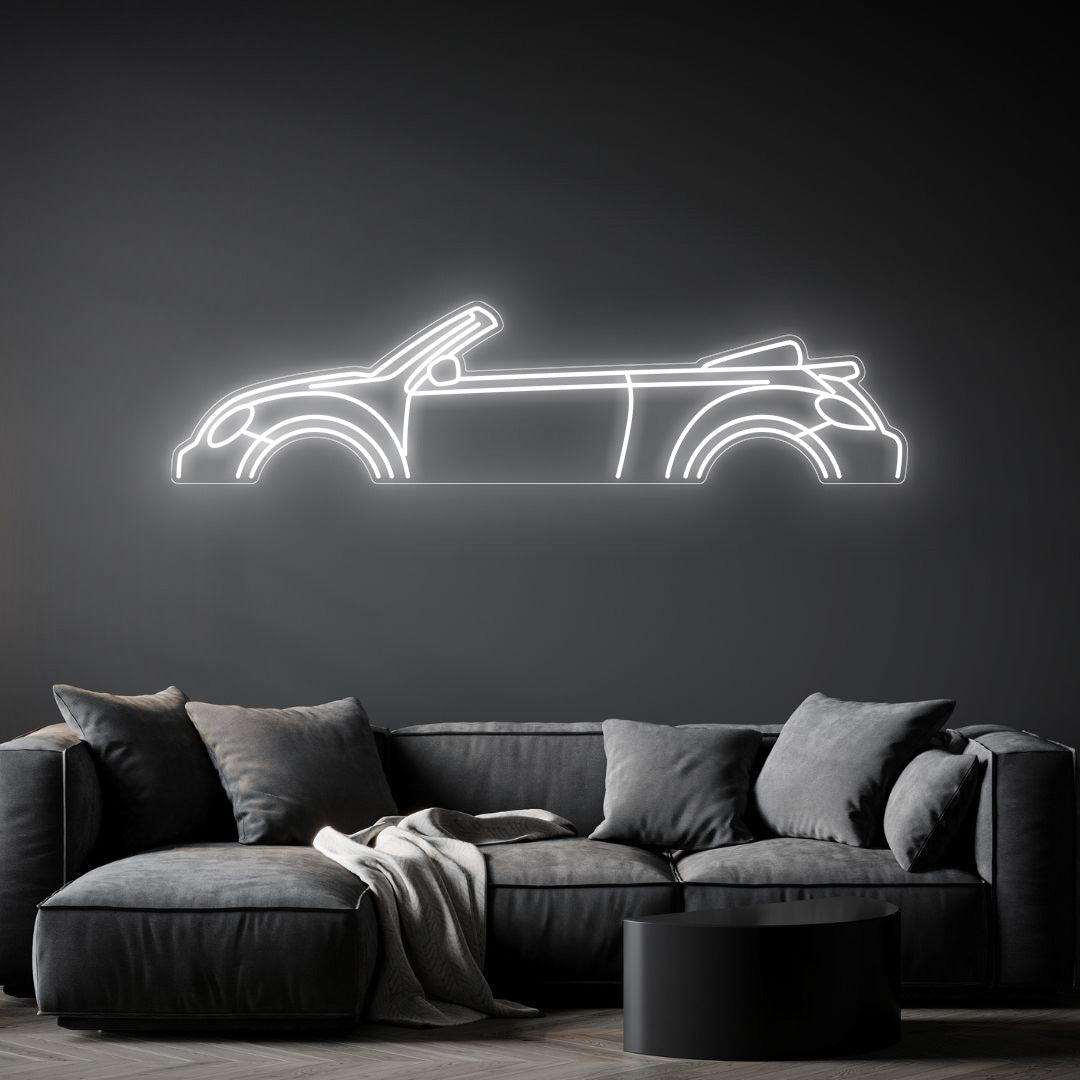 Beetle Cabrio 2017 Neon Silhouette