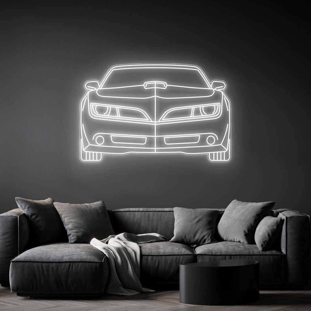 Trans Am Front Neon Silhouette