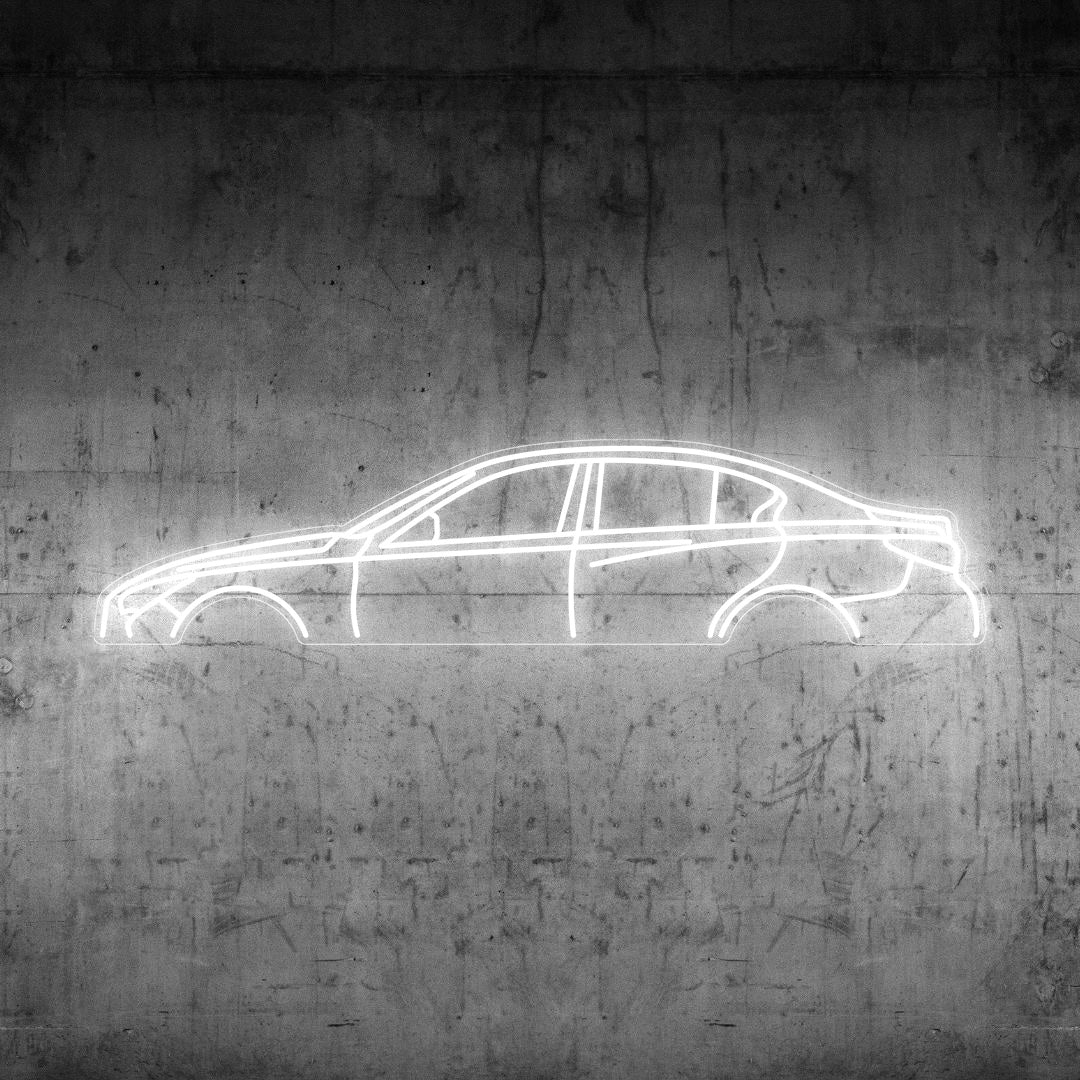 Q50s Red Sport Neon Silhouette