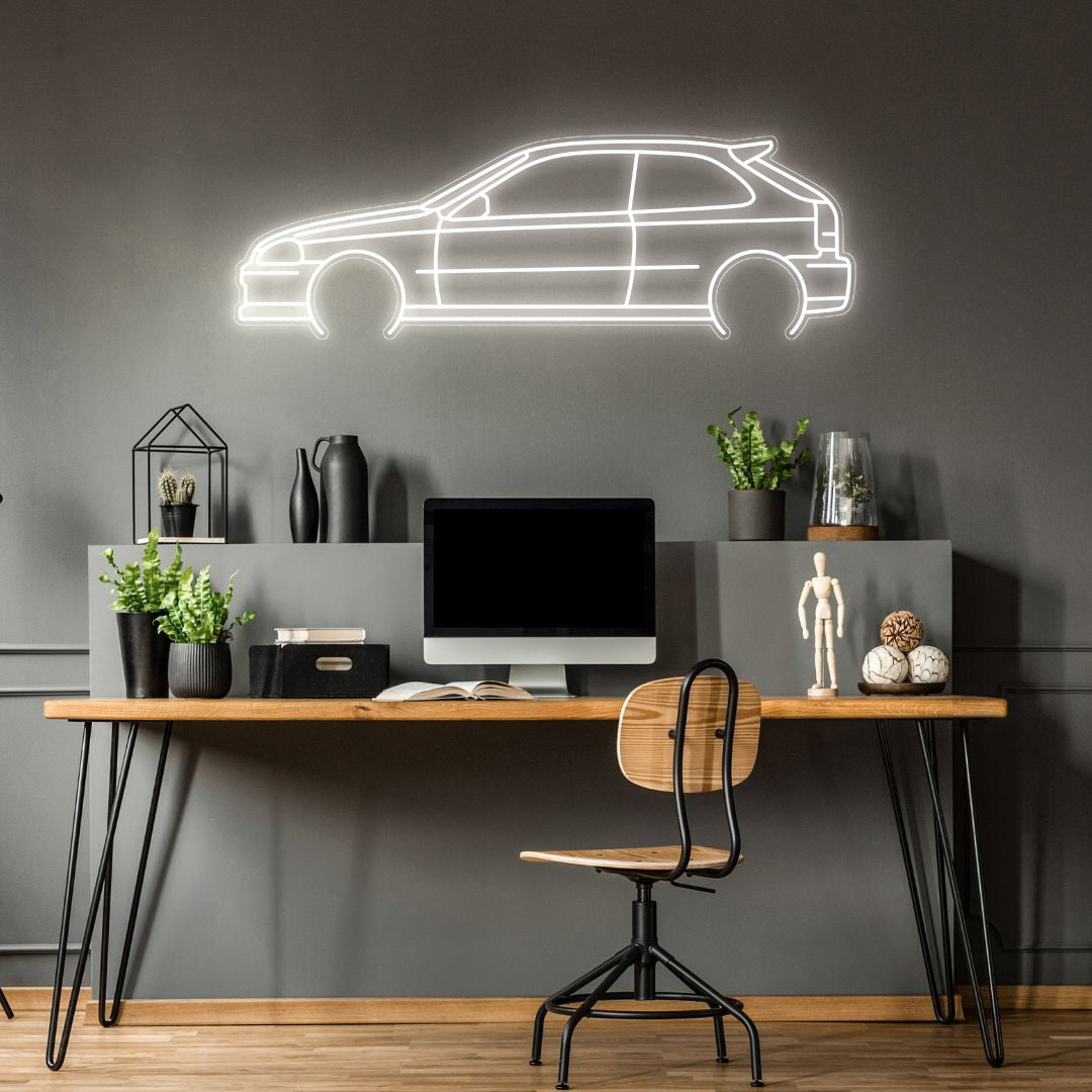 Civic 1998 Hatch Neon Silhouette