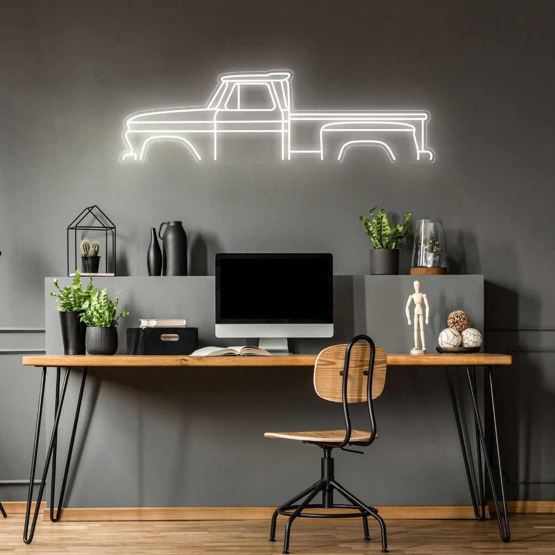 C10 1966 Neon Silhouette
