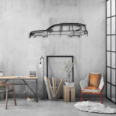 Land Cruiser 300VX 2022 Classic Silhouette Metal Wall Art - Automotive Garage Decor