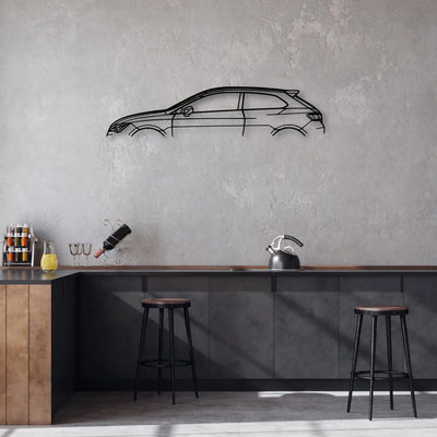 Leon FR 2017 Classic Silhouette Metal Wall Art - Automotive Garage Decor