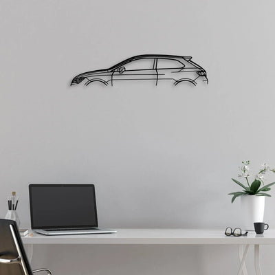 Leon FR 2017 Classic Silhouette Metal Wall Art - Automotive Garage Decor