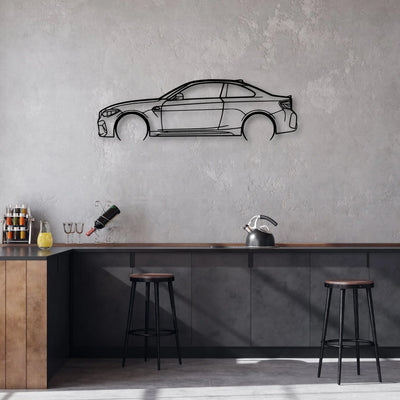 M2 F87 Comp 2018 Classic Silhouette Metal Wall Art - Automotive Garage Decor