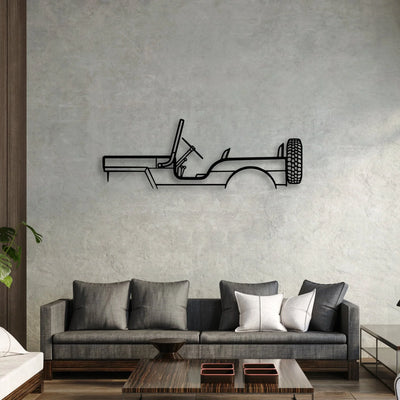 M38 1957 Classic Silhouette Metal Wall Art - Automotive Garage Decor