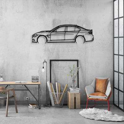 M3 CS 2018 Classic Silhouette Metal Wall Art - Automotive Garage Decor