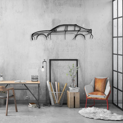 M3 G80 Classic Silhouette Metal Wall Art - Automotive Garage Decor