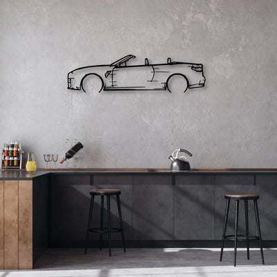 M4 2023 Convertible Classic Silhouette Metal Wall Art - Automotive Garage Decor